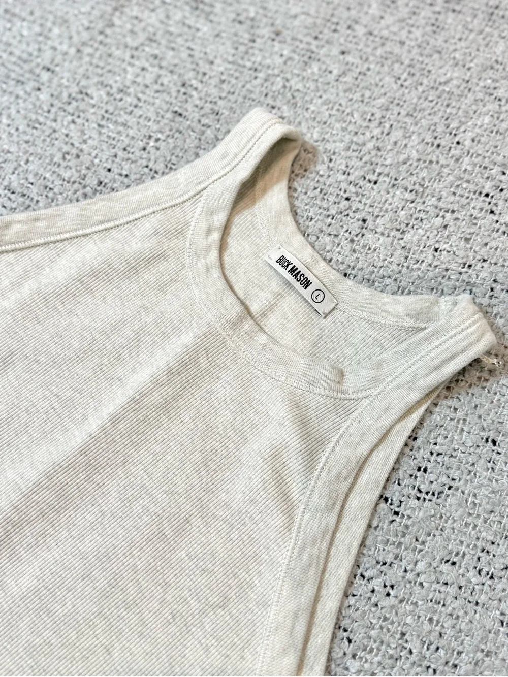 Buck Mason Ribbed Tank Top Size L - Picture 3 of 9